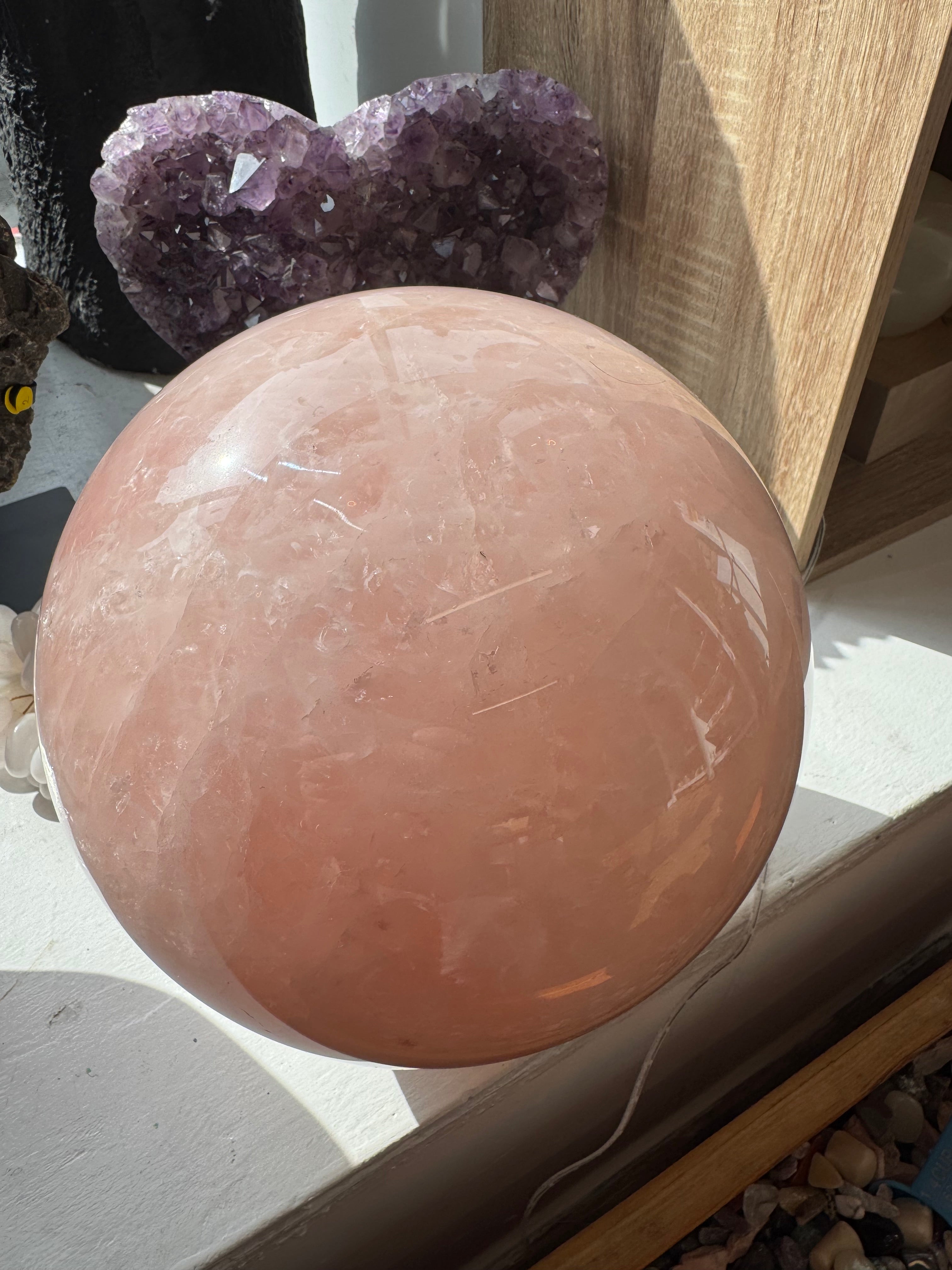 14.4kg Large Rose Quartz sphere