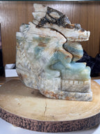 Caribbean Calcite Dragon Carving