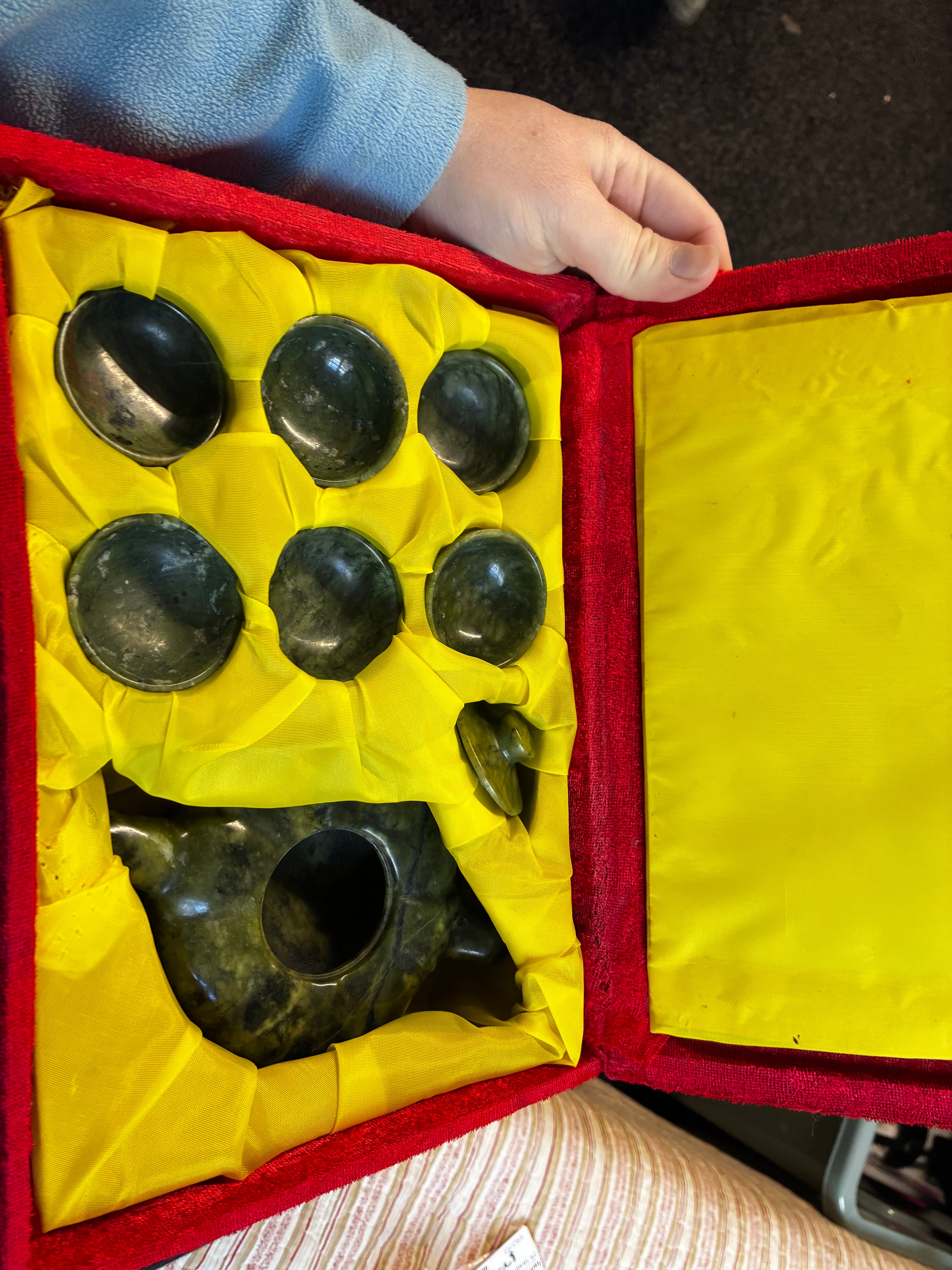 Oriental Style Natural Jade Tea Set
