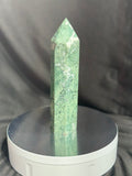 Moss Agate Crystal Tower