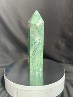 Moss Agate Crystal Tower