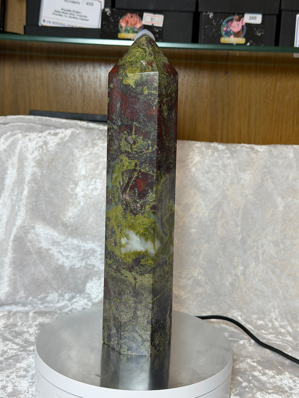 Dragon Blood Jasper Crystal Tower