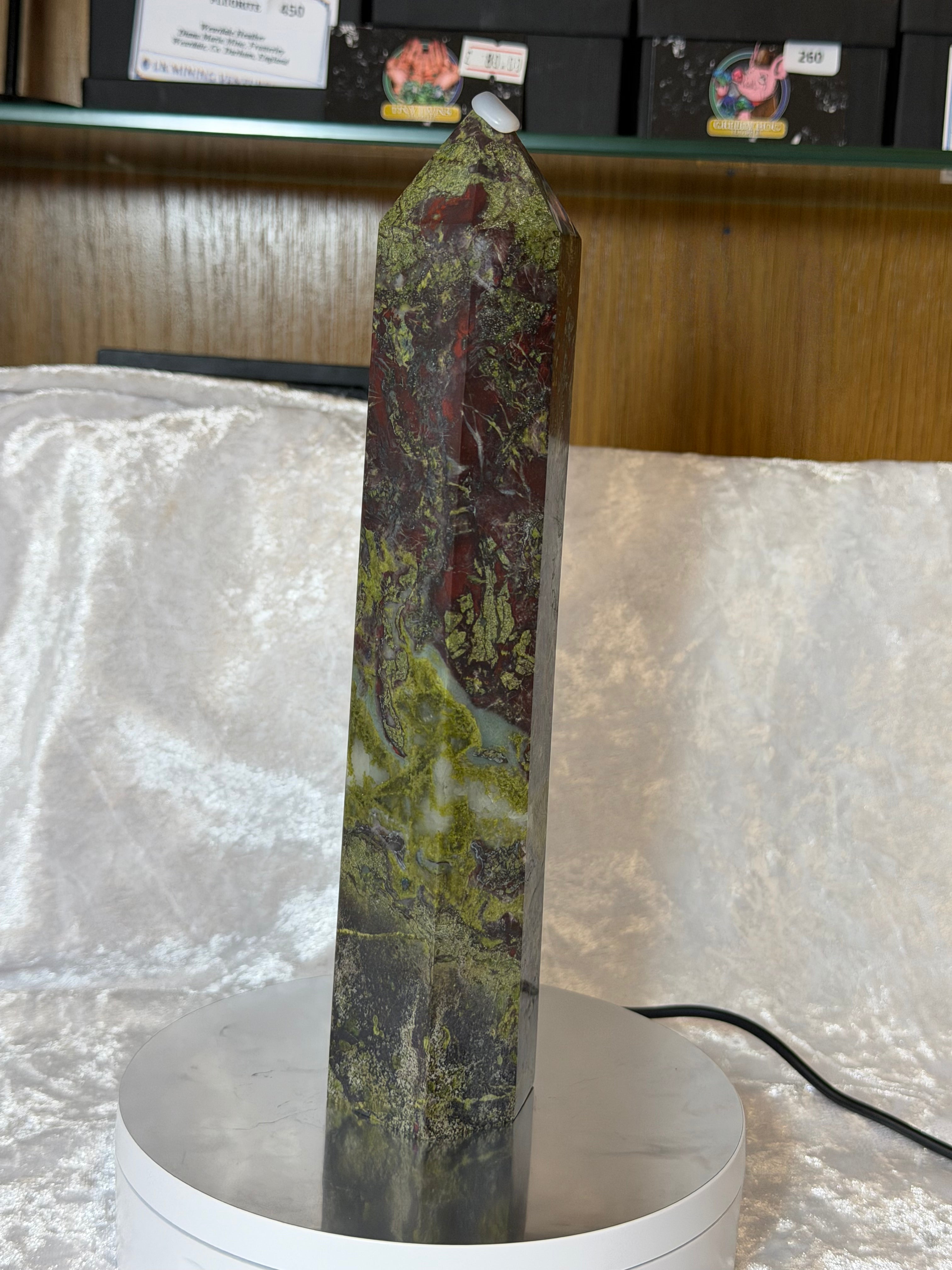 Dragon Blood Jasper Crystal Tower