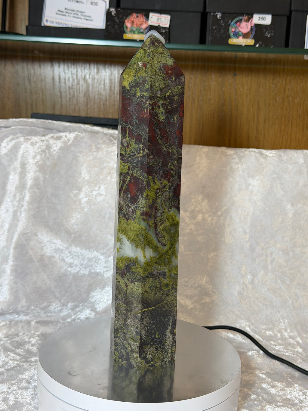 Dragon Blood Jasper Crystal Tower