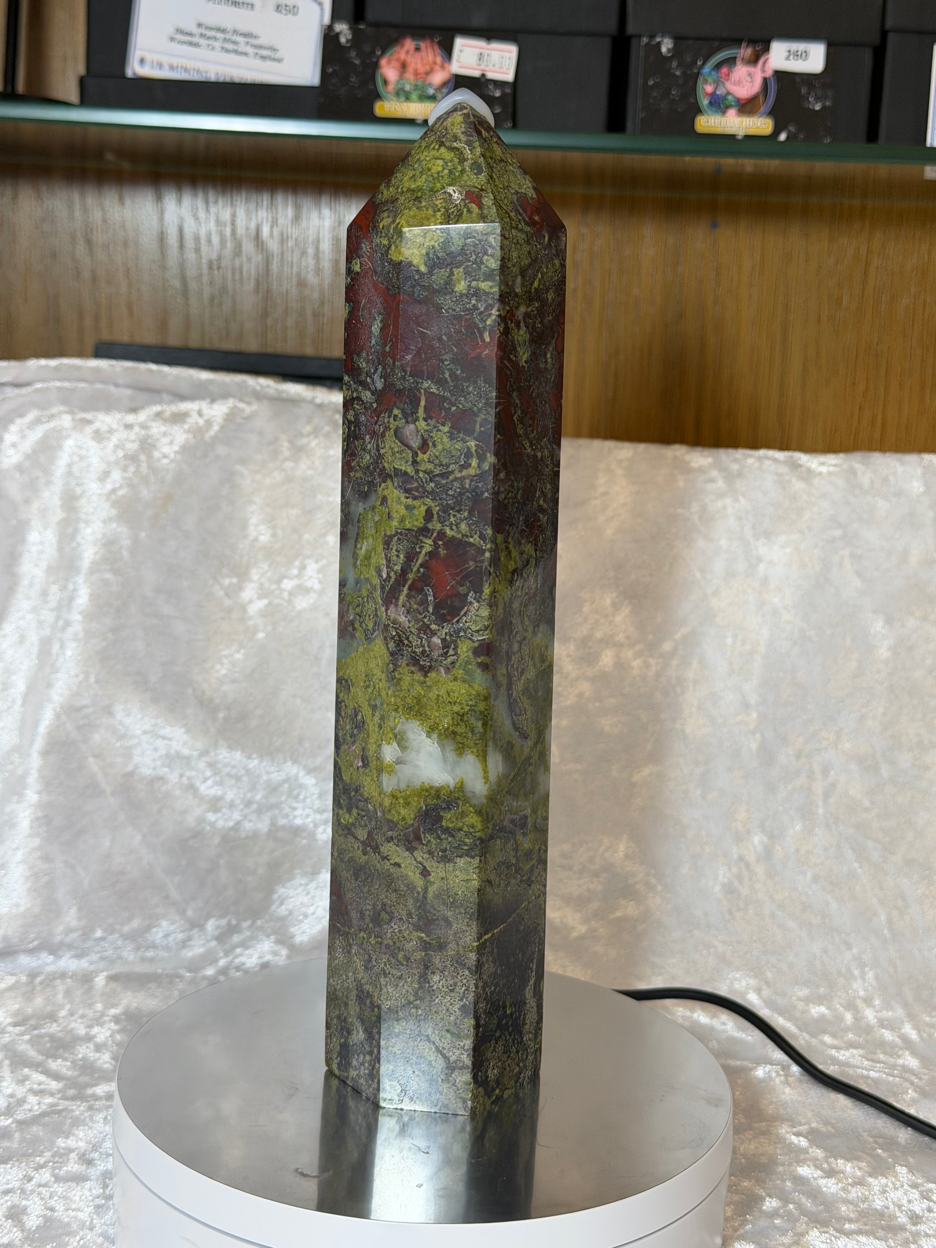 Dragon Blood Jasper Crystal Tower