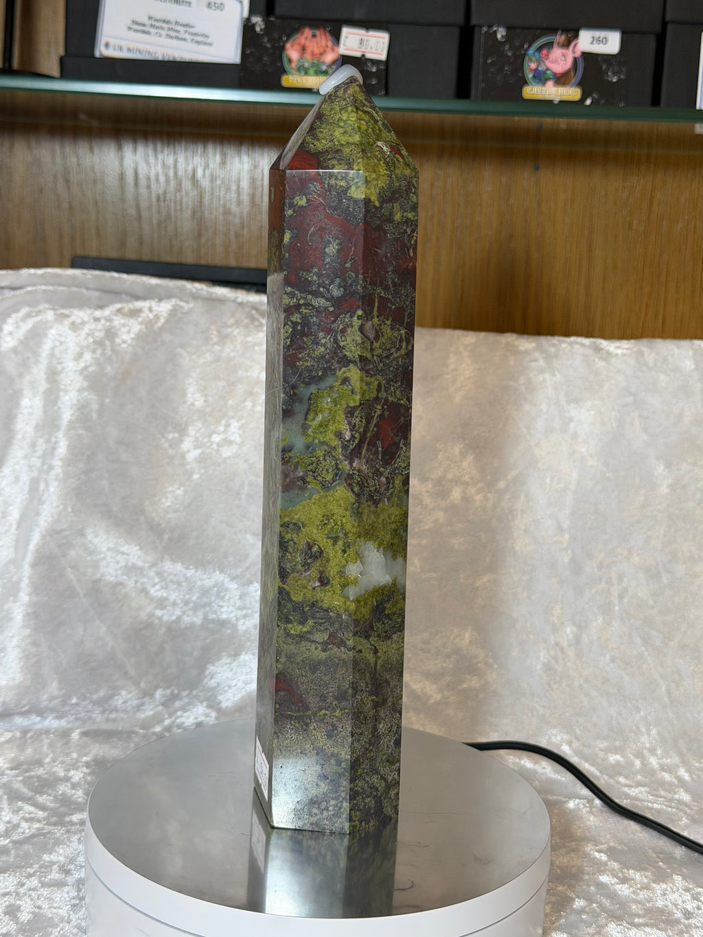 Dragon Blood Jasper Crystal Tower