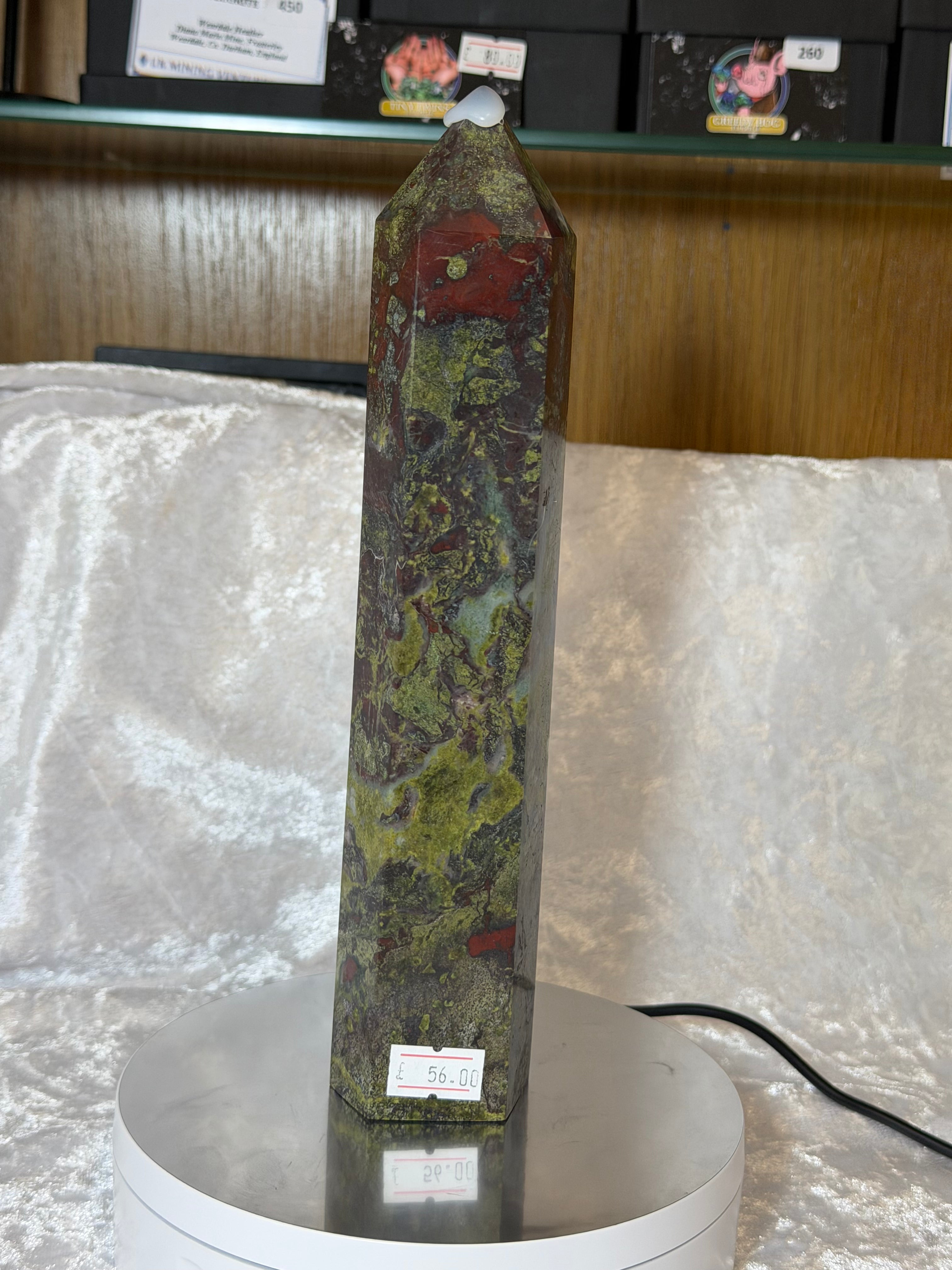Dragon Blood Jasper Crystal Tower