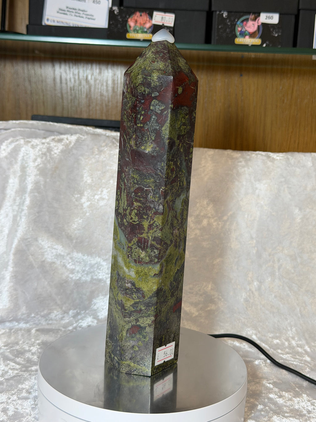 Dragon Blood Jasper Crystal Tower