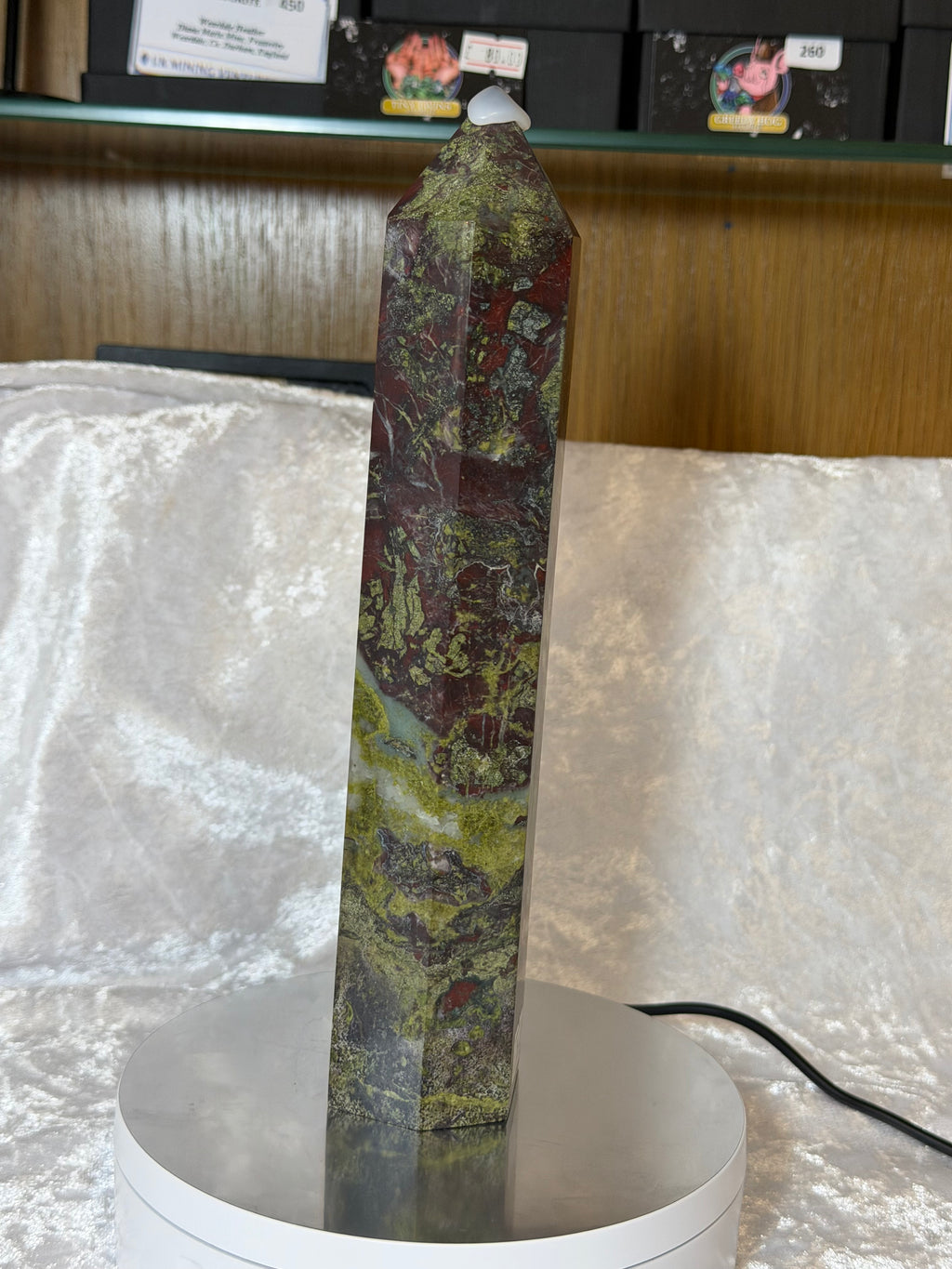 Dragon Blood Jasper Crystal Tower