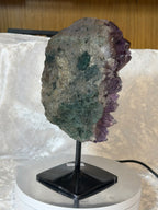 Uruguayan Amethyst Cluster on Metal Display Stand