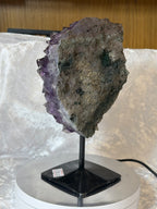Uruguayan Amethyst Cluster on Metal Display Stand