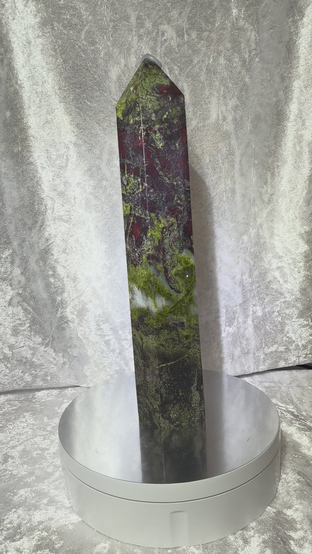 Dragon Blood Jasper Crystal Tower