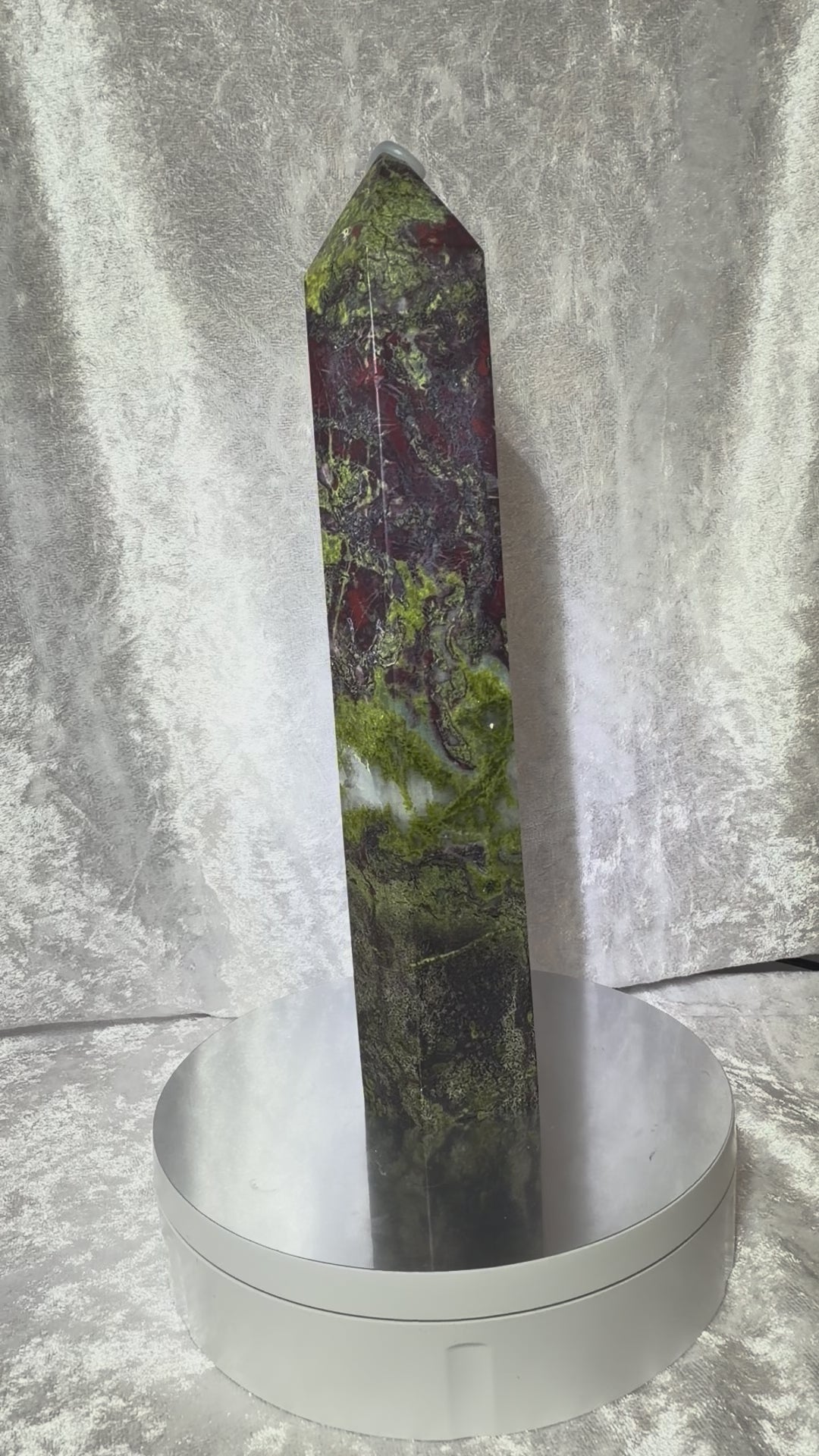Dragon Blood Jasper Crystal Tower